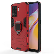 For OPPO A94 Shockproof PC + TPU Protective Case with Magnetic Ring Holder(Red) Eurekaonline