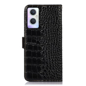 For OPPO A96 5G CN Version / Reno7 Z 5G Crocodile Top Layer Cowhide Leather Phone Case(Black) Eurekaonline