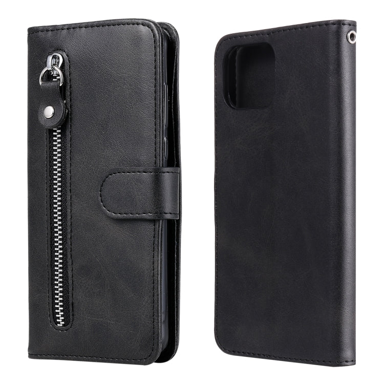  A93 Fashion Calf Texture Zipper Horizontal Flip Leather Case with Holder & Card Slots & Wallet(Black) Eurekaonline