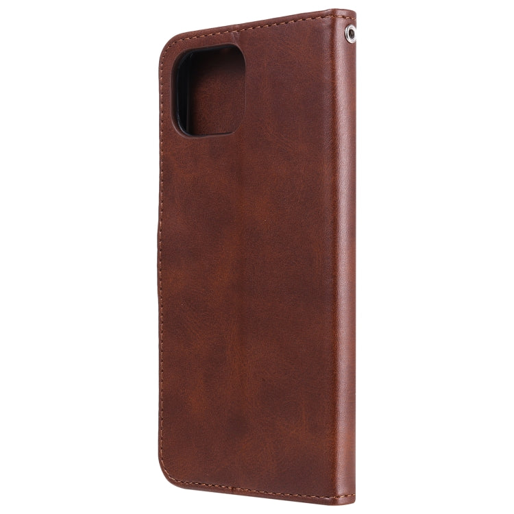 For OPPO F17 Pro / A93 Fashion Calf Texture Zipper Horizontal Flip Leather Case with Holder & Card Slots & Wallet(Brown) Eurekaonline