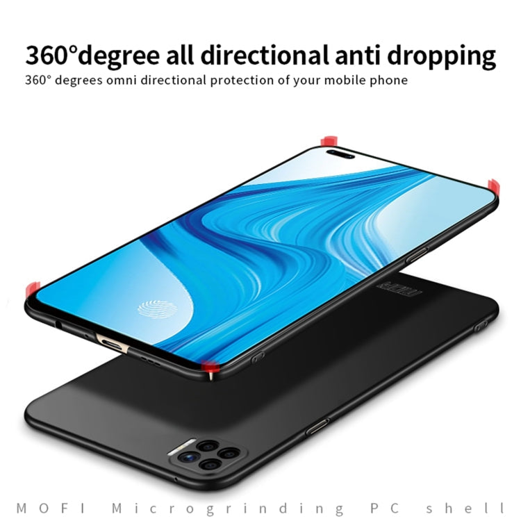 For OPPO F17 Pro / A93 MOFI Frosted PC Ultra-thin Hard Case(Black) Eurekaonline