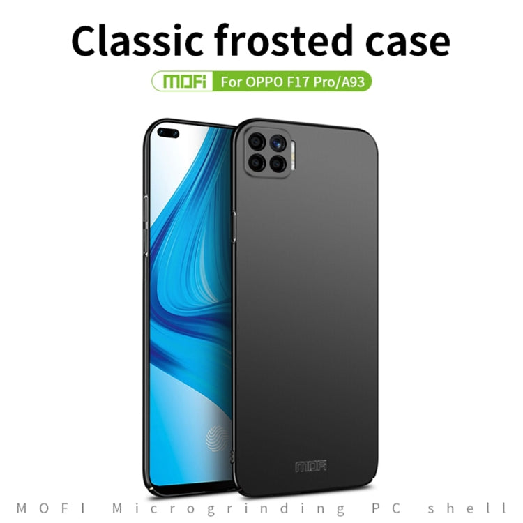 For OPPO F17 Pro / A93 MOFI Frosted PC Ultra-thin Hard Case(Black) Eurekaonline