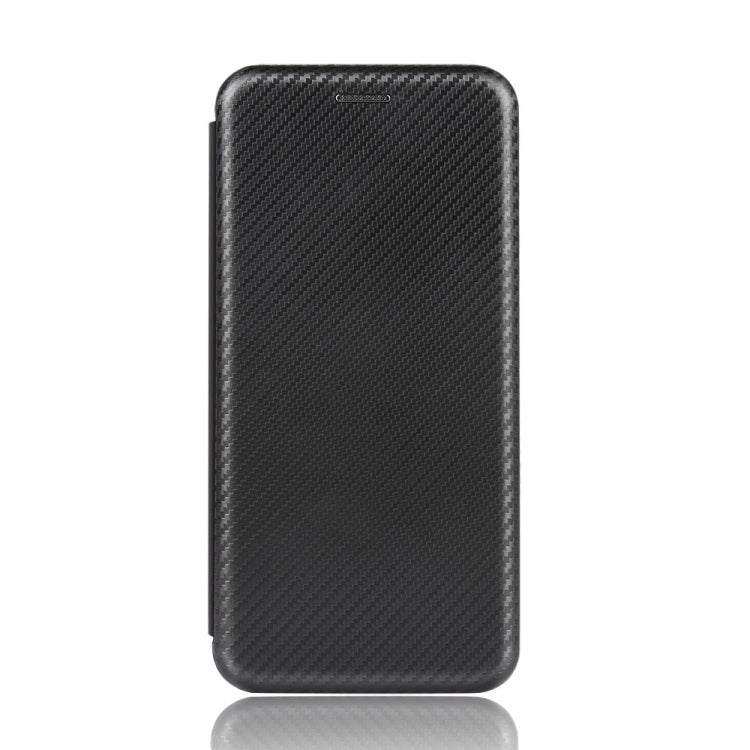  Reno4 Lite Carbon Fiber Texture Horizontal Flip TPU + PC + PU Leather Case with Card Slot(Black) Eurekaonline
