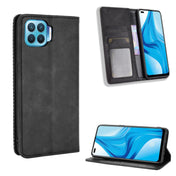 For OPPO F17 Pro / A93 / Reno4 Lite Magnetic Buckle Retro Crazy Horse Texture Horizontal Flip Leather Case with Holder & Card Slots & Photo Frame(Black) Eurekaonline