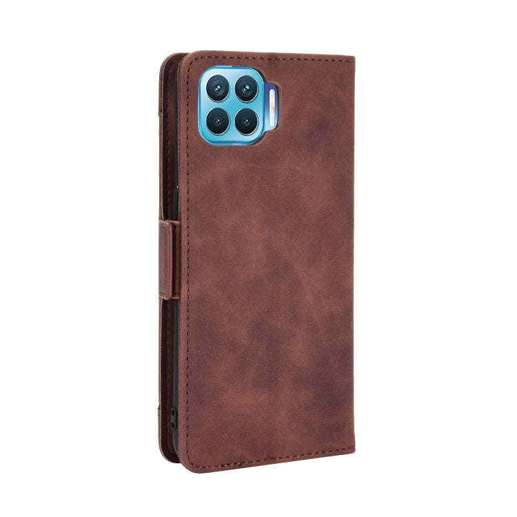 For OPPO F17 Pro / A93 / Reno4 Lite Wallet Style Skin Feel Calf Pattern Leather Case with Separate Card Slot(Brown) Eurekaonline