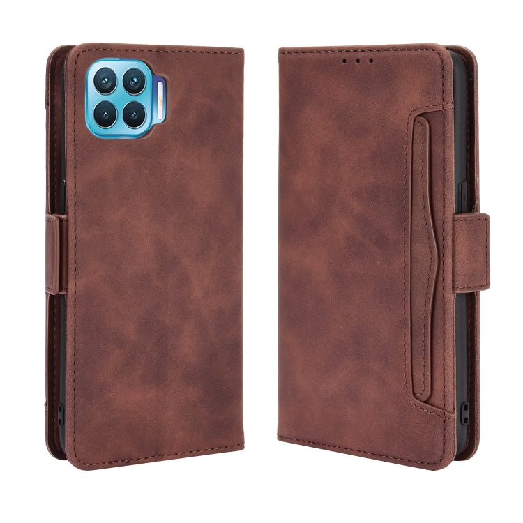  Reno4 Lite Wallet Style Skin Feel Calf Pattern Leather Case with Separate Card Slot(Brown) Eurekaonline