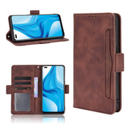 For OPPO F17 Pro / A93 / Reno4 Lite Wallet Style Skin Feel Calf Pattern Leather Case with Separate Card Slot(Brown) Eurekaonline