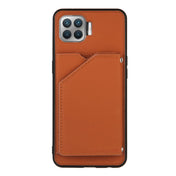 For OPPO F17 Pro & A93 Skin Feel PU + TPU + PC Back Cover Shockproof Case with Card Slots & Holder & Photo Frame(Brown) Eurekaonline