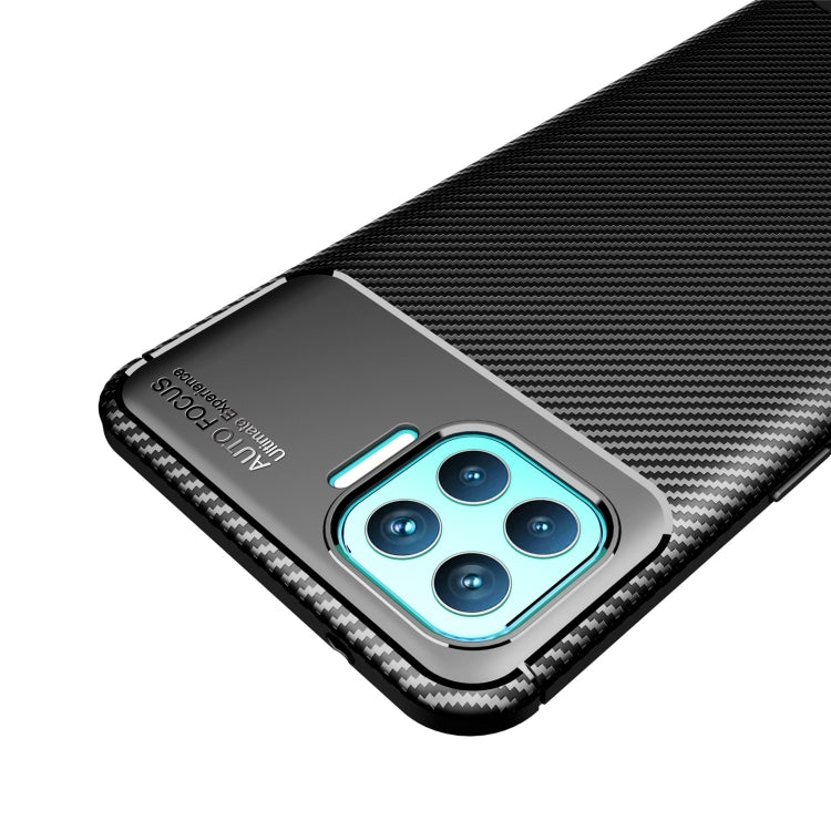 For OPPO F17 Pro Carbon Fiber Texture Shockproof TPU Case(Black) Eurekaonline