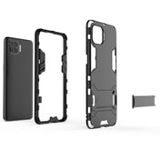For OPPO F17 Pro PC + TPU Shockproof Protective Case with Holder(Black) Eurekaonline