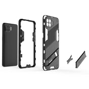 For OPPO F17 Pro Punk Armor 2 in 1 PC + TPU Shockproof Case with Invisible Holder(Black) Eurekaonline