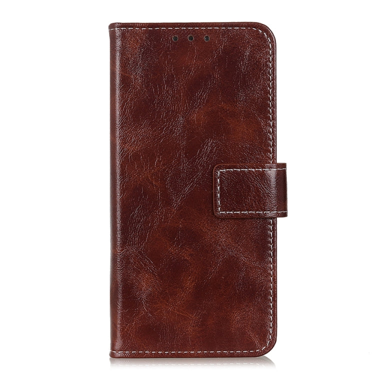 For OPPO F17 Pro Retro Crazy Horse Texture Horizontal Flip Leather Case with Holder & Card Slots & Photo Frame & Wallet(Brown) Eurekaonline