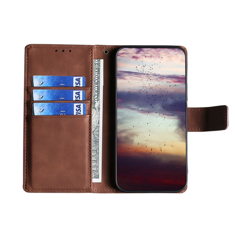 For OPPO F17 Pro Skin Feel Crocodile Texture Magnetic Clasp Horizontal Flip PU Leather Case with Holder & Card Slots & Wallet(Brown) Eurekaonline