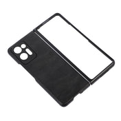 For OPPO Find N2 Cowhide Texture PU Phone Case(Black) Eurekaonline