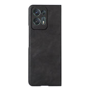 For OPPO Find N2 Cowhide Texture PU Phone Case(Black) Eurekaonline