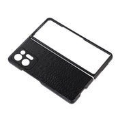 For OPPO Find N2 Crocodile Top Layer Cowhide Leather Phone Case(Black) Eurekaonline