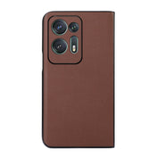 For OPPO Find N2 Lambskin Texture Genuine Leather Phone Case(Brown) Eurekaonline