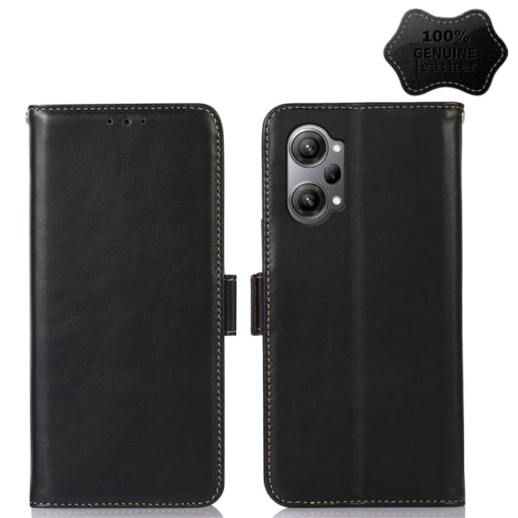 For OPPO K10 Pro 5G Crazy Horse Top Layer Cowhide Leather Phone Case(Black) Eurekaonline
