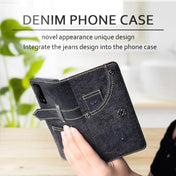 For OPPO K9 5G Denim Horizontal Flip Leather Case with Holder & Card Slot & Wallet(Black) Eurekaonline