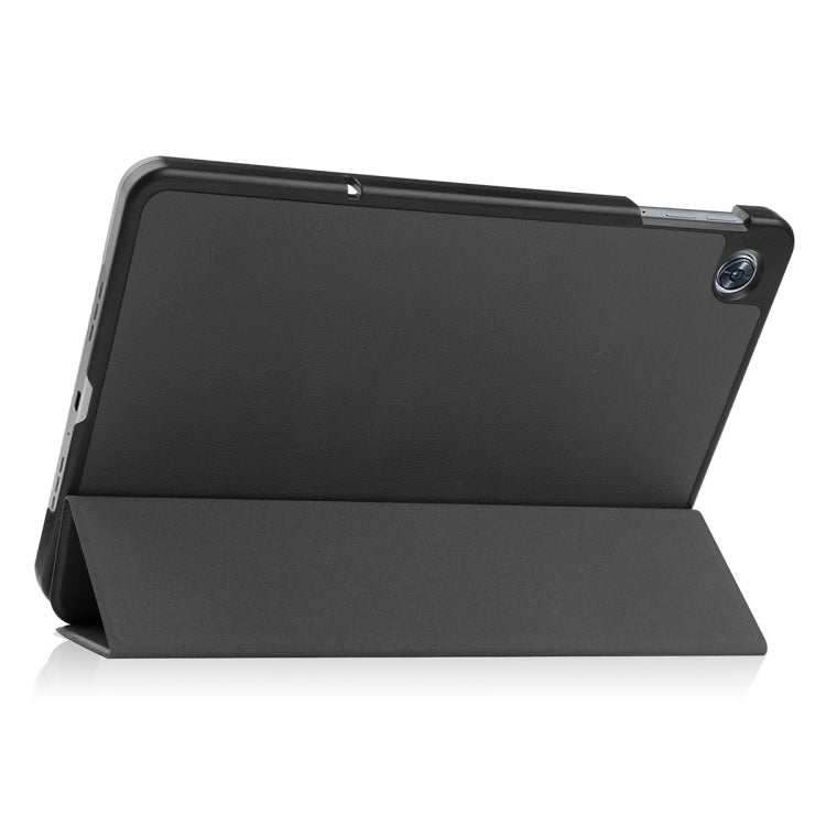 For OPPO Pad Air ENKAY Tri-fold Custer Texture Leather Smart Tablet Case(Black) Eurekaonline