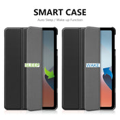 For OPPO Pad Air ENKAY Tri-fold Custer Texture Leather Smart Tablet Case(Black) Eurekaonline