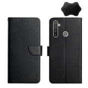 For OPPO Realme 5 Pro Genuine Leather Fingerprint-proof Horizontal Flip Phone Case(Black) Eurekaonline