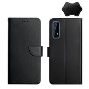 For OPPO Realme 7 Genuine Leather Fingerprint-proof Horizontal Flip Phone Case(Black) Eurekaonline