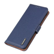 For OPPO Realme C35 KHAZNEH Litchi Genuine Leather Phone Case(Blue) Eurekaonline