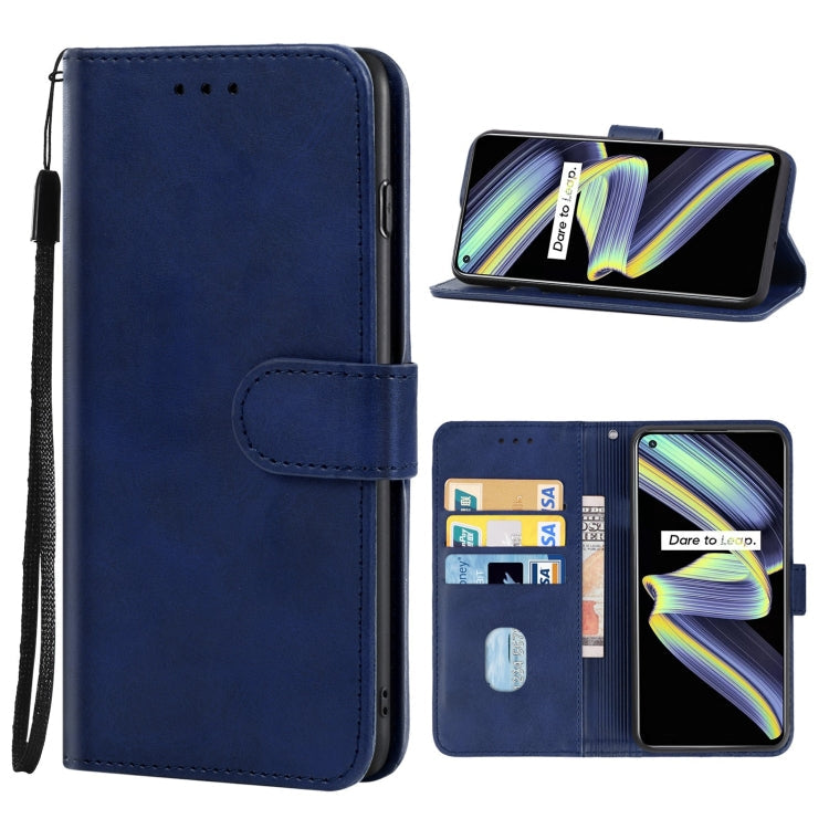 For OPPO Realme X7 Max 5G Leather Phone Case(Blue) Eurekaonline