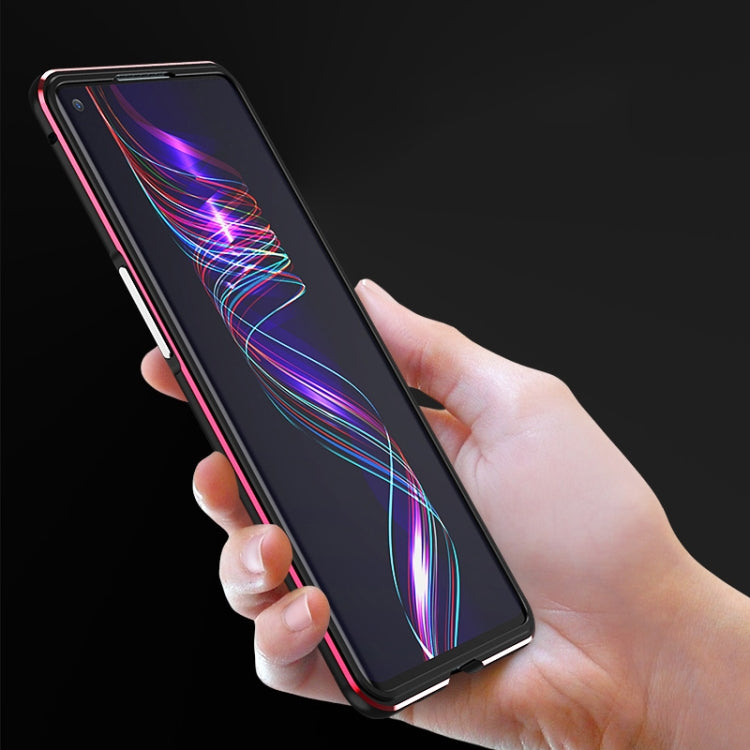 For OPPO Reno3 Pro Aluminum Alloy Shockproof Protective Bumper Frame(Black) Eurekaonline