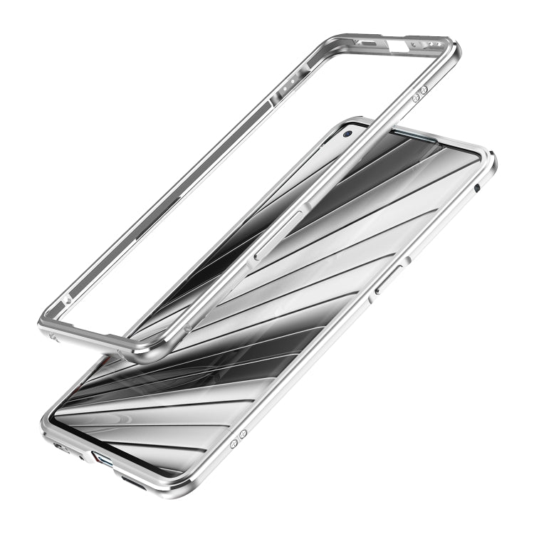 For OPPO Reno3 Pro Aluminum Alloy Shockproof Protective Bumper Frame(Silver) Eurekaonline