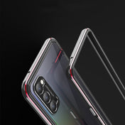 For OPPO Reno4 Aluminum Alloy Shockproof Protective Bumper Frame(Black Red) Eurekaonline