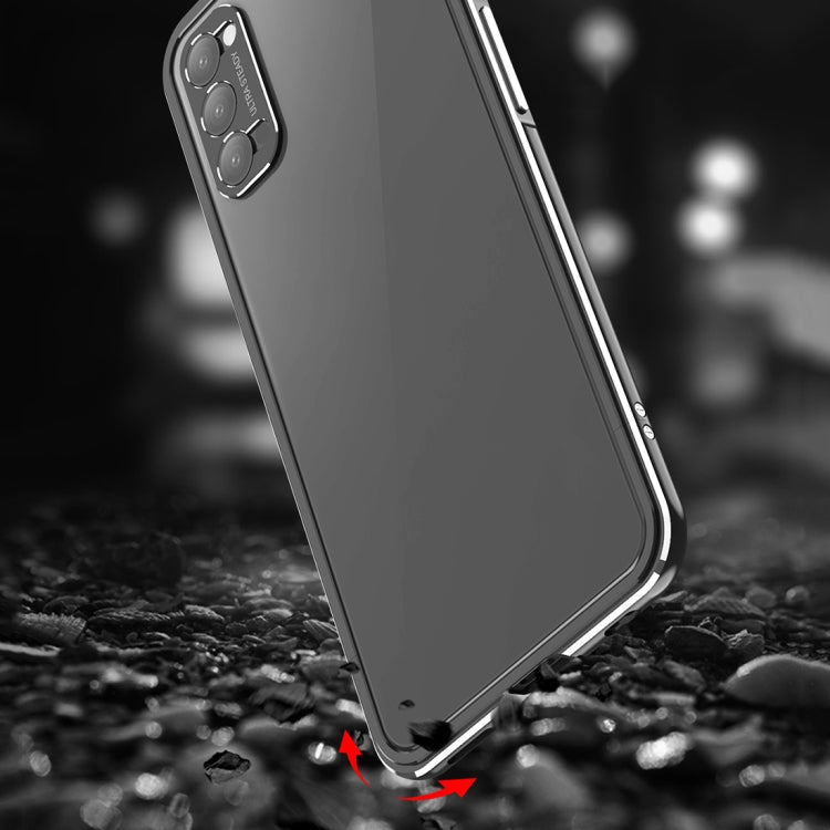 For OPPO Reno4 Aluminum Alloy Shockproof Protective Bumper Frame(Black Red) Eurekaonline