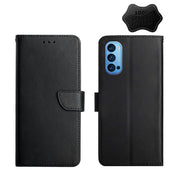 For OPPO Reno4 Pro Genuine Leather Fingerprint-proof Horizontal Flip Phone Case(Black) Eurekaonline