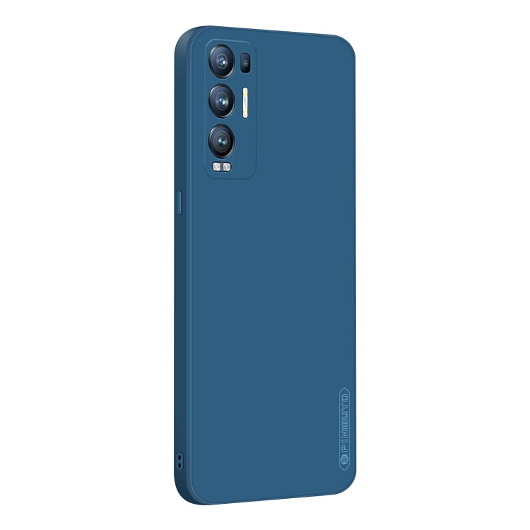 For OPPO Reno5 Pro Plus / Find X3 NEO PINWUYO Touching Series Liquid Silicone TPU Shockproof Case(Blue) Eurekaonline