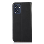 For OPPO Reno7 SE 5G KHAZNEH Nappa Top Layer Cowhide Leather Phone Case(Black) Eurekaonline