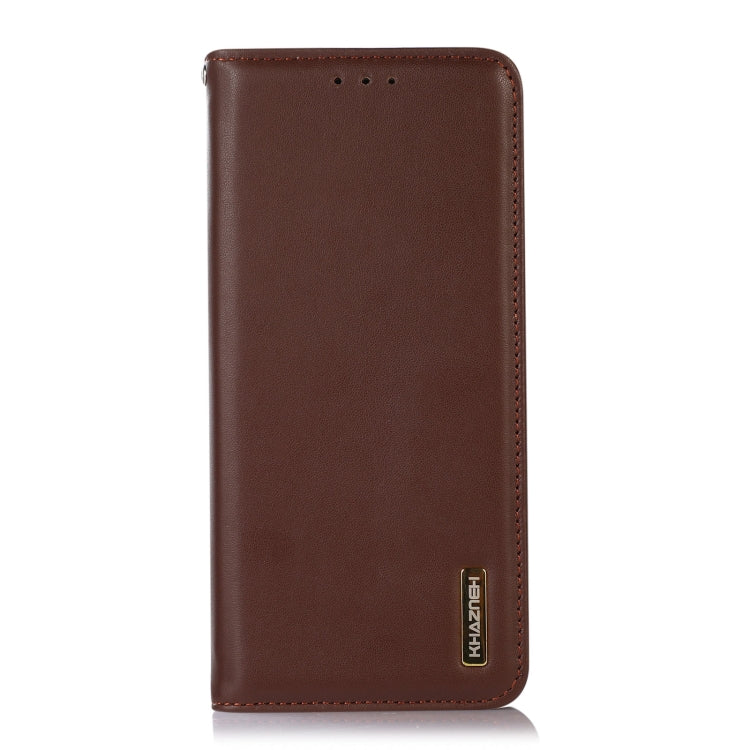 For OPPO Reno7 SE 5G KHAZNEH Nappa Top Layer Cowhide Leather Phone Case(Brown) Eurekaonline