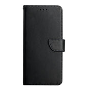 For OPPO Reno8 5G HT02 Genuine Leather Fingerprint-proof Flip Phone Case(Black) Eurekaonline