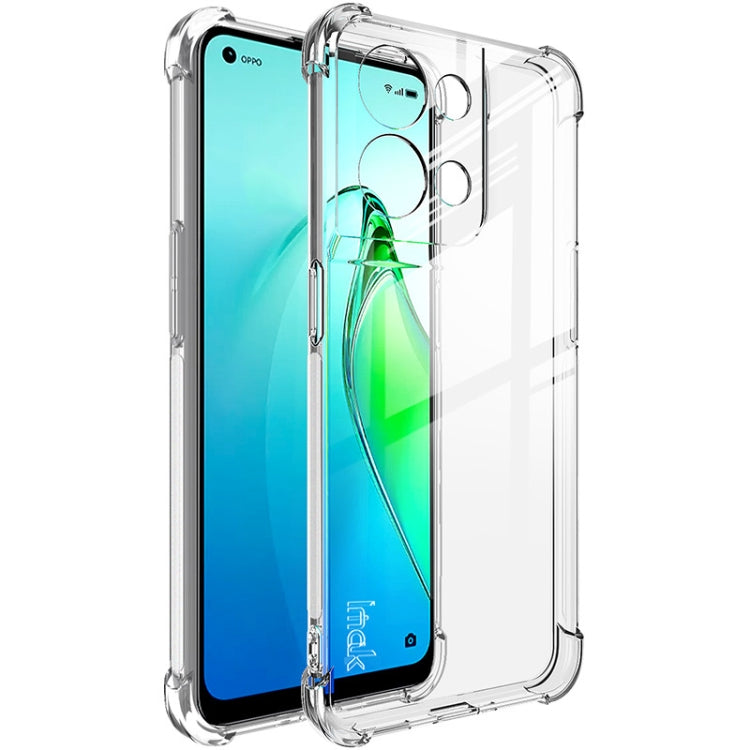 Reno8 5G Global IMAK All-inclusive Shockproof Airbag TPU Case with Screen Protector (Transparent) Eurekaonline