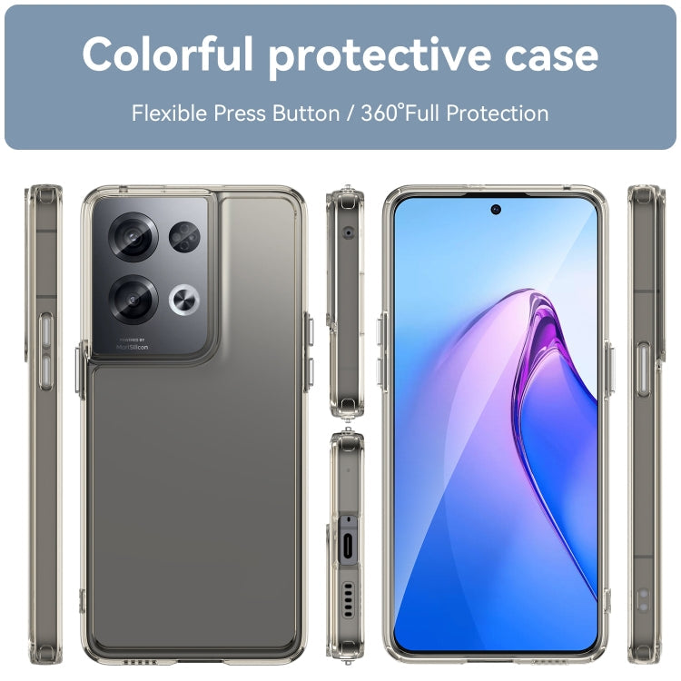 For OPPO Reno8 Pro+ 5G Candy Series TPU Phone Case(Transparent Grey) Eurekaonline