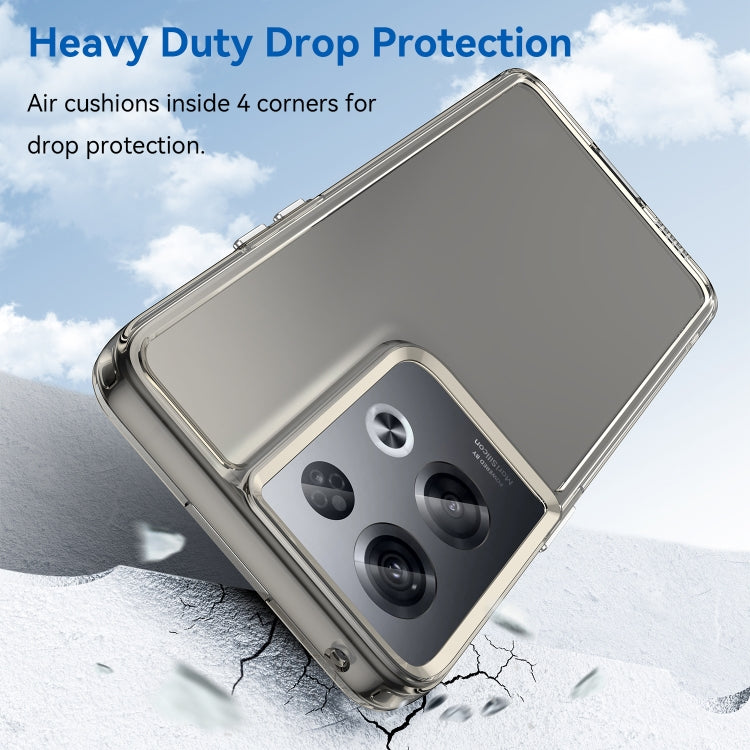 For OPPO Reno8 Pro+ 5G Candy Series TPU Phone Case(Transparent Grey) Eurekaonline