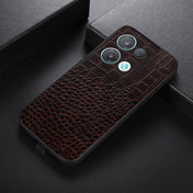 For OPPO Reno8 Pro+ 5G China / 8 Pro 5G Foreign Crocodile Top Layer Cowhide Leather Phone Case(Coffee) Eurekaonline