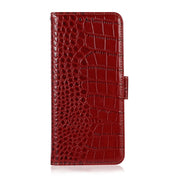 For OPPO Reno8 Pro+ 5G China / 8 Pro 5G Foreign Crocodile Top Layer Cowhide Leather Phone Case(Red) Eurekaonline