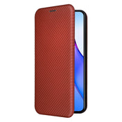 For OPPO Reno8 Pro / Reno8 Pro+ Carbon Fiber Texture Flip Leather Phone Case(Brown) Eurekaonline