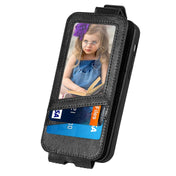 For OPPO Reno8 Splicing Wallet Card Holder Vertical Flip Leather Phone Case(Black) Eurekaonline