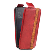 For OPPO Reno8 Splicing Wallet Card Holder Vertical Flip Leather Phone Case(Red) Eurekaonline