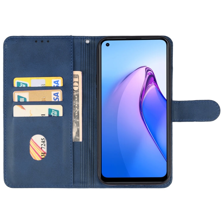 For OPPO Reno8 Z Leather Phone Case(Blue) Eurekaonline