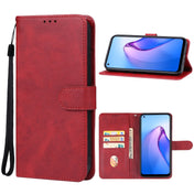 For OPPO Reno8 Z Leather Phone Case(Red) Eurekaonline