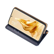 For OPPO Reno9 Pro+ 5G Gloss Oil Solid Color Magnetic Leather Phone Case(Black) Eurekaonline