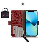 For OPPO Reno9 Pro+ Crocodile Top Layer Cowhide Leather Phone Case(Red) Eurekaonline